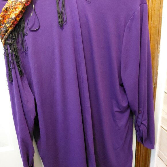 Womens Size 3X blouse with scarf - Picture 2 of 9